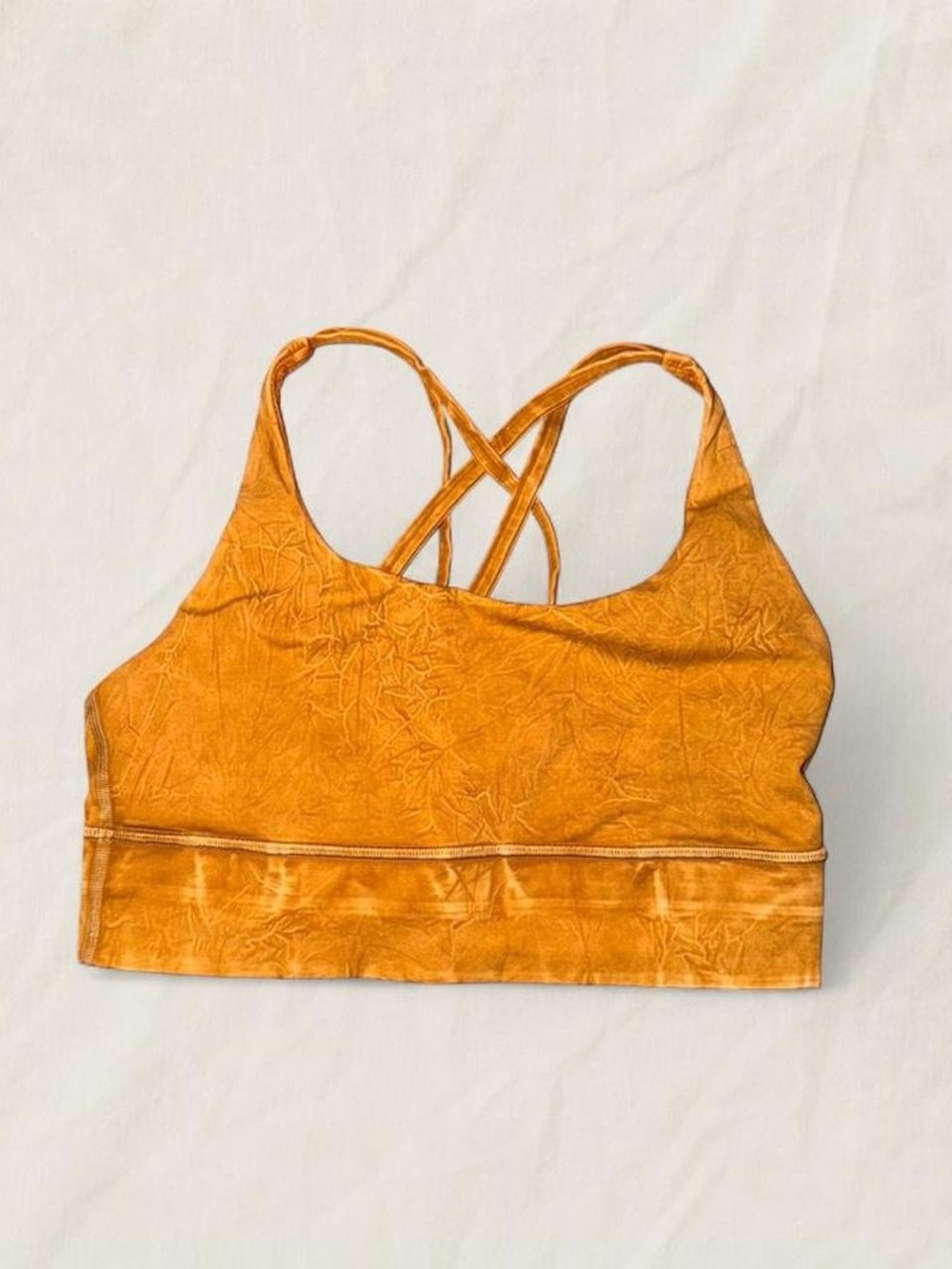 lululemon athletica Orange Crisscross Strappy Sports Bra